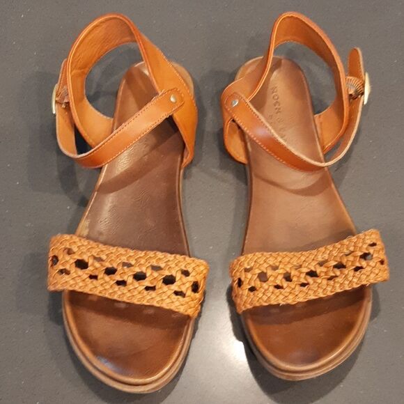 Rock & Candy Tan Ankle Strap Sandals - Picture 2 of 7